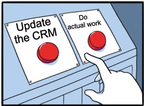 Meme: a CRM joke for Manish Keshwani